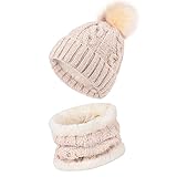 bufanda con pompones de lana Calidez: gran área de cobertura, grosor grueso, protege tu cara, orejas, cuello y cabeza en invierno