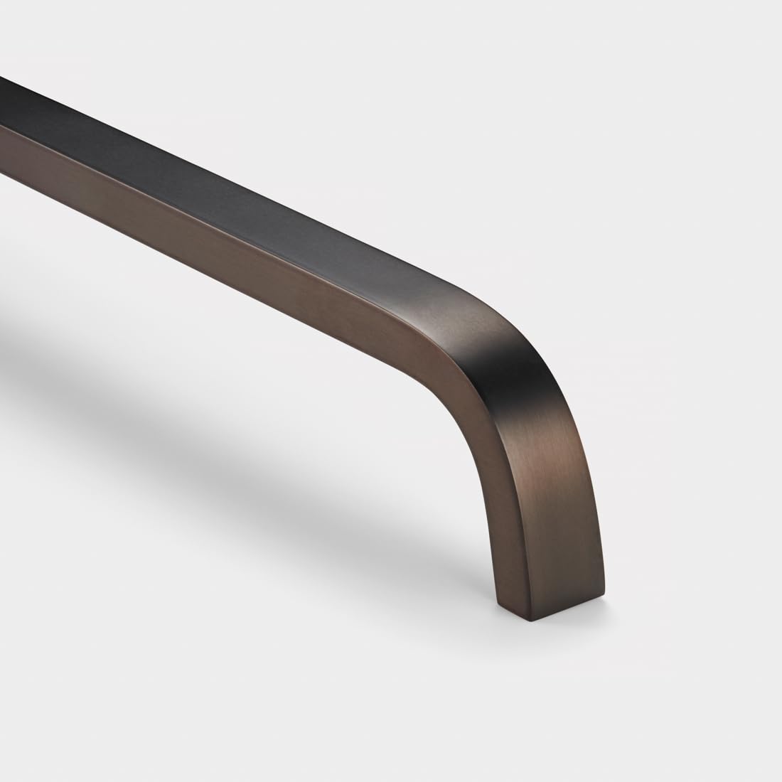 Pushka Home Ltd Bronze Modern Solid Brass Slim Curved Bar Handles Suitable For Cabinets, Wardrobes, Doors And Drawers (128Mm Hole Centre)