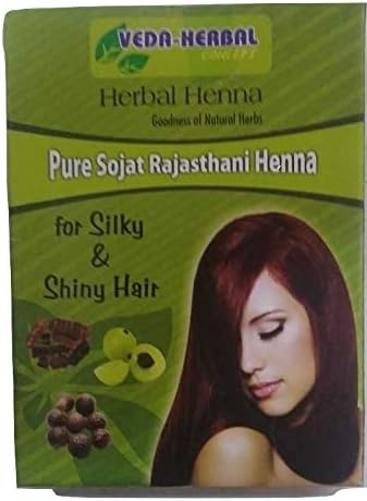 Pure Sojat Rajasthani Henna Powder Hair Growth | Silky and Shiny Hair Dandruff and Make Hair Healthy | 100% Pure Natural and Organic from India 125gr Amla Ext Shikakai ext Brahmi ext