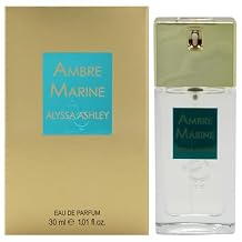 Alyssa Ashley Ambre Marine - Perfumes for Women and Cologne for Men - Long Lasting Mens Cologne - Notes of White Flowers and Iris - 1.01 oz EDP Spray