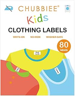 No-Iron Kids Clothing Labels, Stick-On Fabric Labels for Daycare, Washer & Dryer Safe