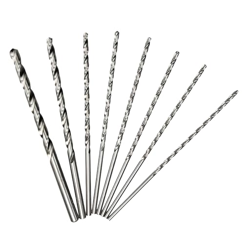 Extra Long Twist Drill Bit Set, 10 Pcs 150mm Straight Shank Drill Bit Tool High Speed Steel Straight Shank Tool Sets 2 3 3.5 4 5mm Drill Bits Kits for Wood and Metal