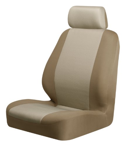 Auto Expressions-5078856 Braxton Low Back Seat Cover, Tan - Pack of 2