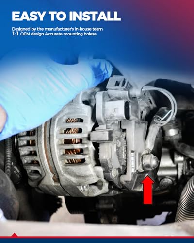 Image of KAX Alternator Fit for Dodge Ram 1500 2003-2006 5.7L, for Dodge Ram 2500 2003-2006 5.7L, Ram 3500 2003-2006 5.7L, Durango 2004-2006 5.7L for 13988N 12V 160Amp CW S7 7-Groove Pulley | Fits 2004-2006 Dodge Durango V8 5.7L, 2003-2006 Dodge Ram 2500 V8 5.7L, Replacement OE 13988N