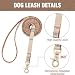 Dog Collar and Leash with Bow Tie for Small Dogs - Puppy Leash Collars Classic Beige Plaid Adjustable Size with Golden Bell, Perfect for Small Breeds and Boys