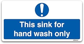 This Sink For Wash Hand Only Sign 20x10cm Self-adhesive Vinyl Safety Sticker