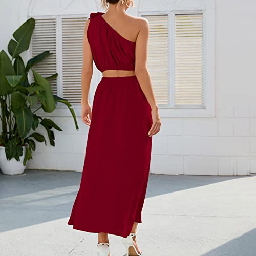 Conjuntos de vestidos femininos para brunch, sem mangas, gola V, elastano, gravata borboleta, 2 peça