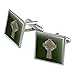 Celtic Christian Cross Irish Ireland Square Cufflink Set Silver Color