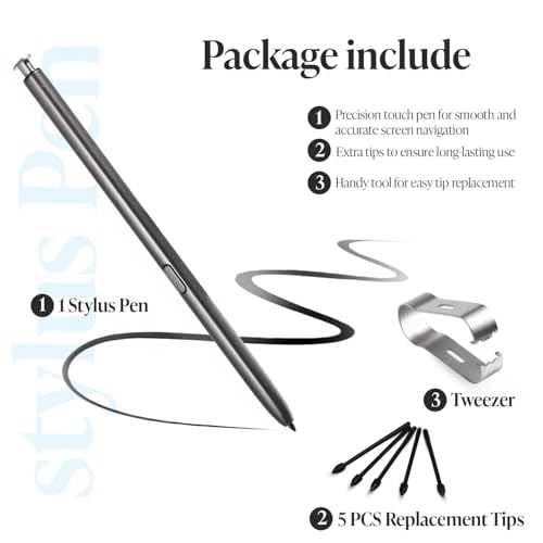 Image of AutoStory Samsung Galaxy S22 Ultra /S23 Stylus Pen for Android Replacement | Compatible for Galaxy S22 Ultra /S23 Ultra (SM-S908B, SM-S918B) 4096 Sensitivity with 5 Extra nibs (Without Bluetooth)