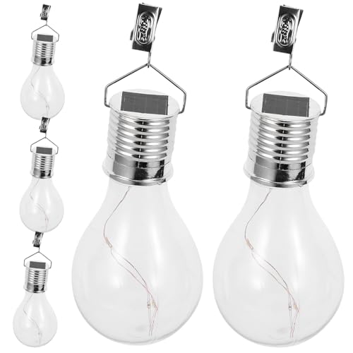 Ampoules solaires LED suspendues transparentes éclairage extérieur