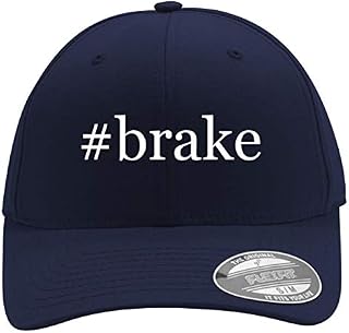 #Brake - Men's Hashtag Flexfit Baseball Cap Hat, Dark Navy, Small/Medium