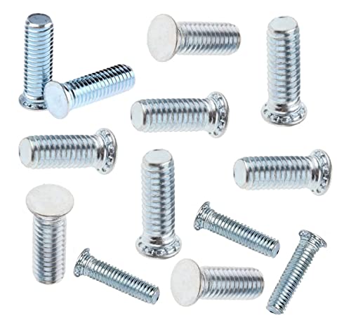 TERF® M8 (8mm) X 18mm Self Clinch Studs Screw M8 X 18mm Steel Clinching Flush Head Studs Screw - Pack of 20