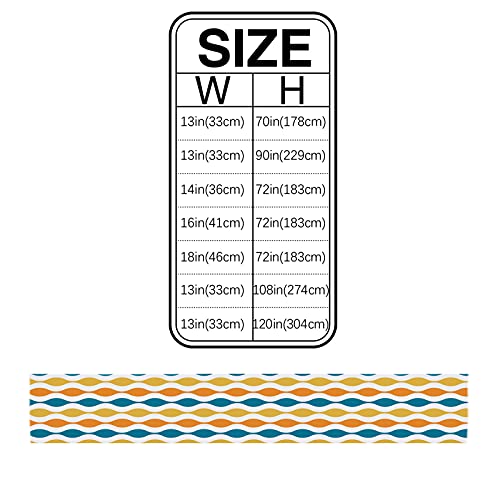 Orange Yellow Turquoise Coffee Table Runner 90 Inches Long For Kitchen Dining Table Mid Century Geometric Stripes Coffee Table Runner Cotton Linen Farmhouse Table Runner For Wedding/Graduation/Party #TOP4