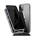 Produktbild Ellmi Für iPhone 11 Pro Max Hülle Anti-Peep Magnetic Adsorption Dünn Metallrahmen Magnetische Adsorption Handyhülle Schutzfolie Vorne und Hinten Komplett Schutzhülle für iPhone 11 Pro Max (Schwarz)