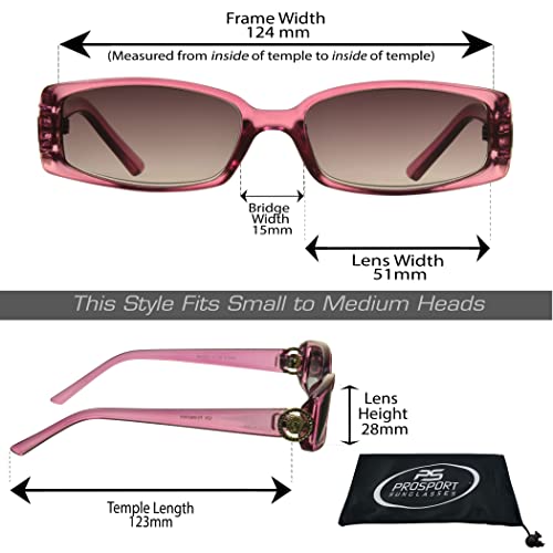 Image of proSPORT Full Lens Reading Sunglass Tinted Readers Women Small Gold or Silver Lion Crest Medusa Emblem Logo NOT BIFOCAL
