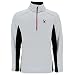Spyder Men's Outbound Half Zip Mid Weight Stryke Jacket, White/Black, Large
