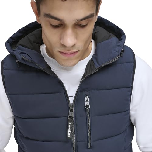 Image of Calvin Klein Men's Lightweight Packable Hooded Puffer Vest