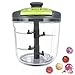 900ml Tritatutto Manuale,Trita Cipolla Manuale con Cavo a Corda,Tritaverdure Manuales Con 5 Lame In Acciaio Inossidabile,Trita Cipolla Frullatore, Tritaverdure Cucina per Pomodoro,Aglio,Avocado immagine