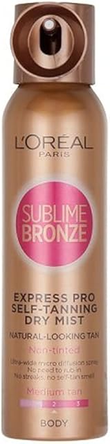 L'Oreal Sublime Bronze Self Tan Express Mist Spray Body, Packaging May Vary, 150 ml