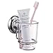 MaxHold Porte-Brosses à Dents - Porte-gobelet pour Brosse à Dents - Support de Brosse à Dents en Acier Inoxydable - Ventouse Système de Vide - Pas de Perçage