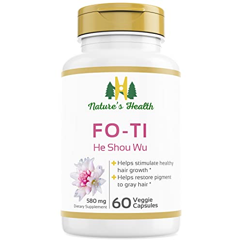 Nature's Health Fo-Ti Polygonum Multiflorum Supplement – Support Natural Hair Growth & Promote Longevity – He Shou Wu – 1160 mg per Serving – 60 Vegetarian Capsules – Non-GMO Nature's Health Fo-Ti Polygonum Multiflorum Supplement – Support Natural Hair Growth & Promote Longevity – He Shou Wu – 1160 mg per Serving – 60 Vegetarian Capsules – Non-GMO