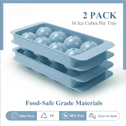 Aibirui 1.8" x 16 Ices,Round Ice Cube Mold,Round Ice Cube Trays for Freezer by Aibirui - Used condition - Image 5