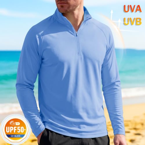 Image of MAGCOMSEN Men's Quarter Zip Pullover Long Sleeve Sweatshirts Fleece Lined Golf Pullover Thermal Gym Workout Tops
