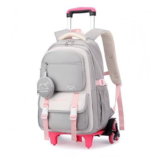 Mochila escolar ligera con ruedas ideal para los días de clase en primaria