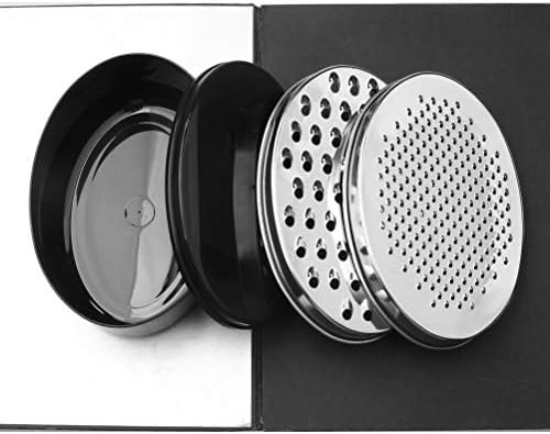 kuou Cheese Grater with Container, Vegetable Chopper Ginger Shredder Chocolate Grater for Kitchen with Double Size