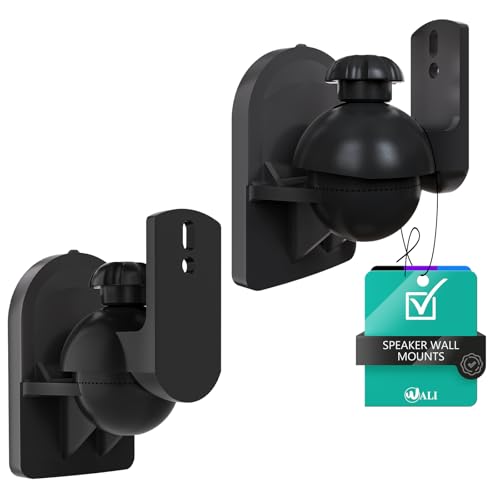 WALI Speaker Wall Mount, Surround Sound Speaker Stand with Adjustable