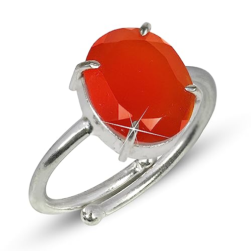 Image of Reiki Crystal Products Certified Natural Gemstone Adjustable Ring, AAA Crystal Ring for Men & Women, Citrine Amethyst Quartz Lapis Onyx Tiger Eye, Reiki Charged Jewellery