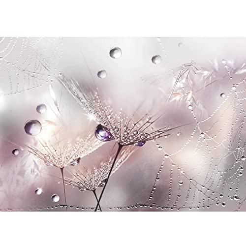 Runa Art Papel tapiz fotográfico 396 x 280 cm Flores Pusteblume | Lana Decoración De Pared Sala Cuarto | Made in Germany | rosado 9557012b