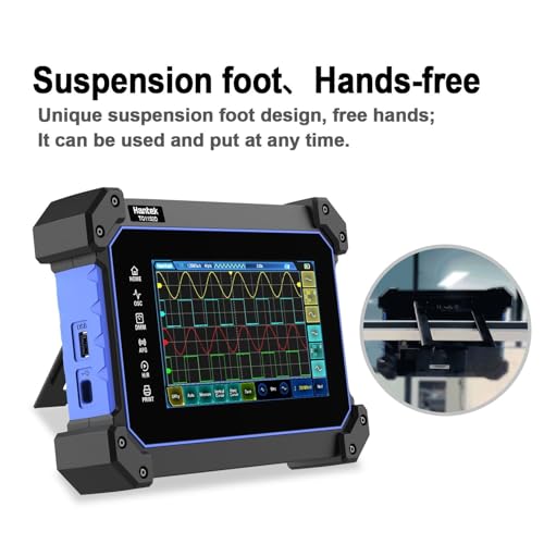 Image of Hantek TO1112D Touch Screen Tablet Oscilloscope, 2 Channel Handheld Digital Oscilloscope with Signal Generator and Multimeter, 110MHz