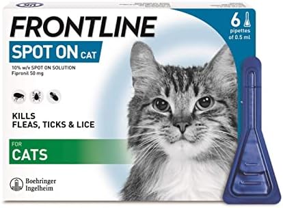 FRONTLINE Plus Flea & Tick Treatment for Cats and Ferrets - 3 Pipettes