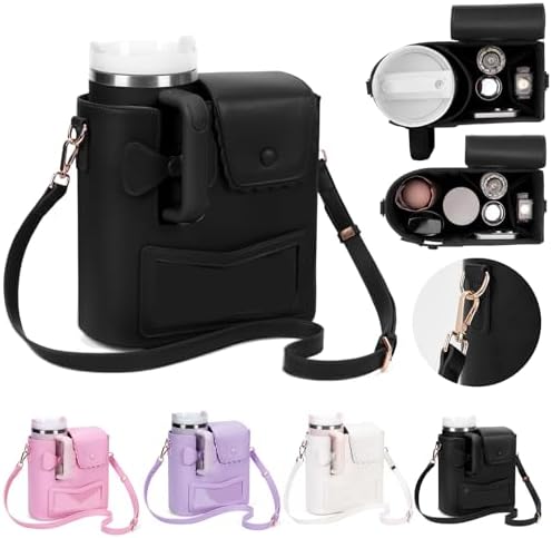 Stanley Purse Cup Holder Bag with Adjustable Women Shoulder Strap Outdoor Portable Crossbody Water Bottle Storage Bag