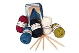  200 g Packung Filzwolle - Handstrickgarn - 100 % Schurwolle / Wolle + Nadeln, Farbe 06 grau meliert