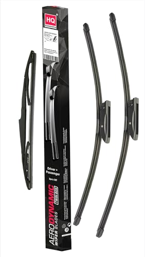 HQ Automotive Wiper Blades for Citroen C3 Picasso (2010 and later), Ds3 (2015 and later), (2009-2015) Front Rear Kit, Ad61-427|Hq11