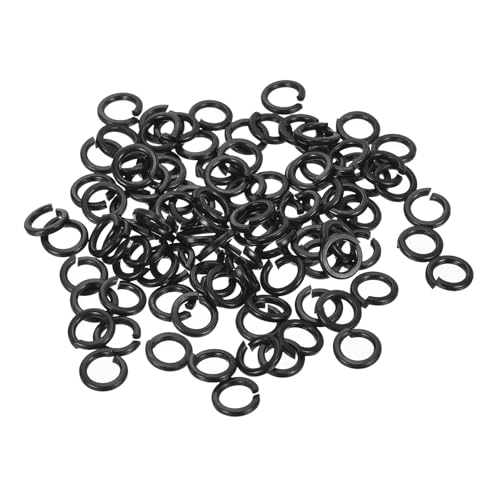 QUARKZMAN Rondelle Fendue Blocage, M4 304 Acier Inoxydable Rondelle Ressort Blocage 100pcs, Noir