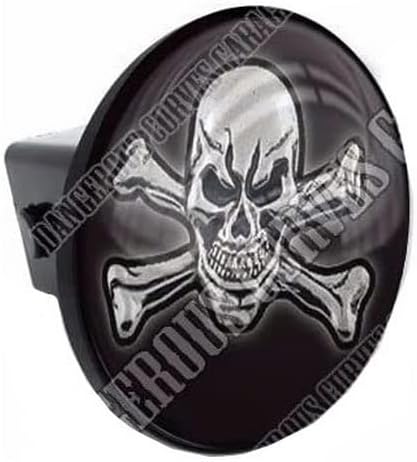 Class 3 Tow Hitch Receiver Cover Insert Plug for Truck & SUV for Skull & Bones Model-PYT-8888-3697
