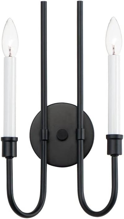 Maxim Lighting Tux 2-Light Chandelier | Black Finish | Minimalist Dining Room Chandelier | 11282BK