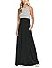 MEROKEETY Women's Summer Striped Sleeveless Crew Neck Long Maxi Dress Dress with Pockets