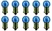 CEC Industries #1895B (Blue) Bulbs, 14 V, 3.78 W, BA9s Base, G-4.5 shape (Box of 10)