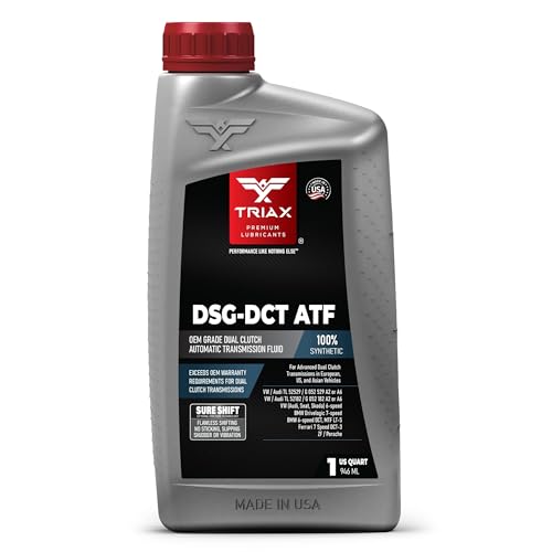 TRIAX DSG-DCT ATF Dual Clutch Full Synthetic, Lifetime Fill, for All Dual Clutch Transmissions, High Performance Speed Shift with SureShift No Slip Additive (1 Qt)