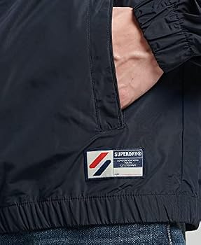 Superdry Track Cagoule Veste Homme - Veste Zippée Avec Poches Et Logo Texturé
