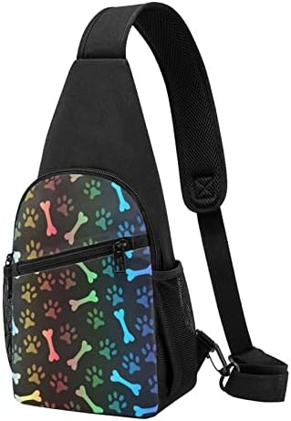 Riñonera táctica con estampado de huellas de perro...