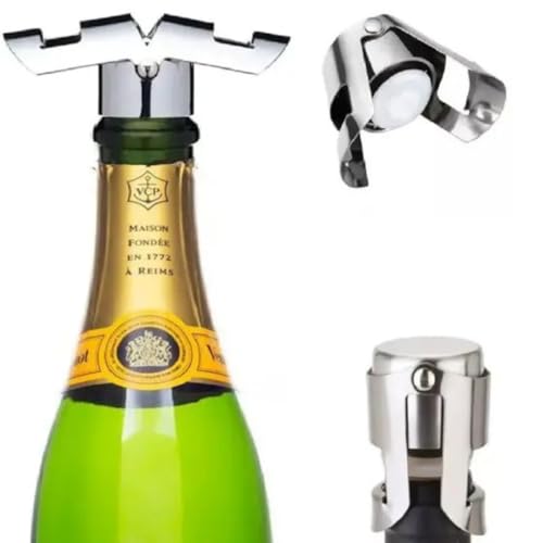 3 Tampa Rolha Inox Garrafa Vinho Champagne Cerveja Espumante