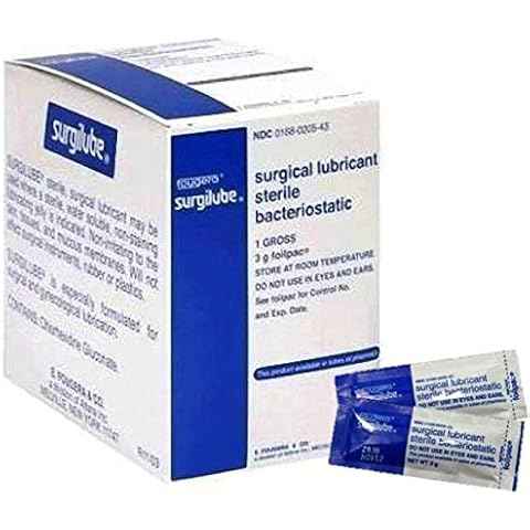 Surgilube Lubricating Jelly, 3 g Packet, 4 Pack (144 Count) Cover