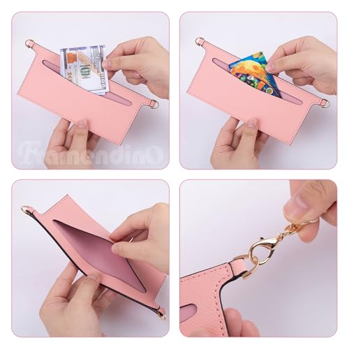 Framendino, Purse Insert Organizer With Metal Bag Chain Handbag Divider Pocket Inside Clutch for Women (Pink) by Framendino - Image 3