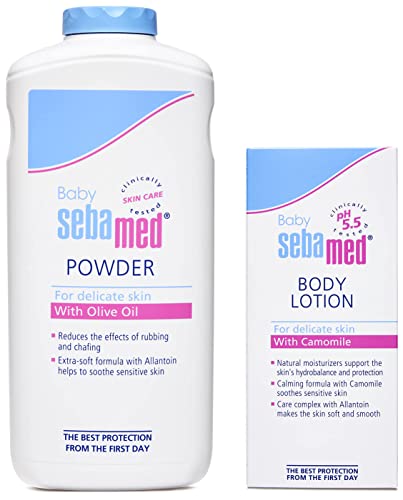 Image of SebaMed Baby Powder, 200g & Baby Lotion, 100ml Combo
