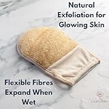100% Natural Loofah Mitt, [UK Brand] Exfoliating Mitt Made with Eco-Friendly Egyptian Loofa Sponge, Body Exfoliator Luffa Glove for Shower and Bath - x1 Pack - Image 3